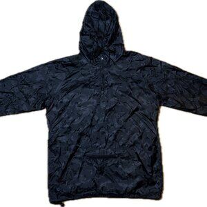 Beimar Black Camo Lightweight Windbreaker Pullover Hoodie | Sz 2XL